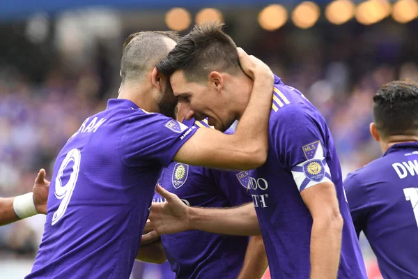 Orlando City, 31 Mart 2018 'de Orlando Florida' daki Exploria Stadyumu 'nda New York Red Bulls' a ev sahipliği yaptı..