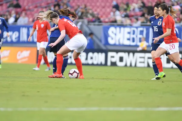 Japão Inglaterra Estádio Raymond James Tampa Florida Março 2019 — Fotografia de Stock