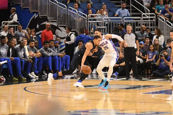 Orlando Magic Host Philadelphia 76Ers Amway Center Στο Ορλάντο Της — Φωτογραφία Αρχείου