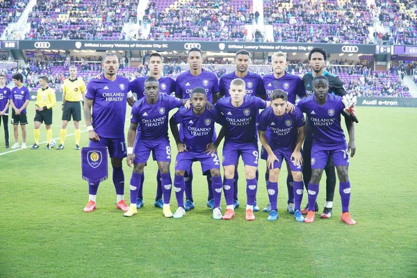 Orlando City Host Real Salt Lake Exploria Stadium Orlando Φλόριντα — Φωτογραφία Αρχείου