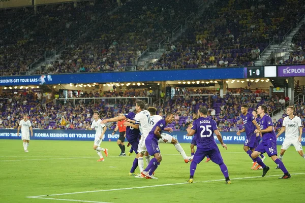 Orlando City Hostí Philadelphia Union Stadionu Exploria Orlandu Floridě Středu — Stock fotografie