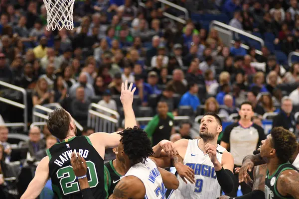 Orlando Magic Hostí Boston Celtics Stadionu Amway Sobotu Ledna 2019 — Stock fotografie