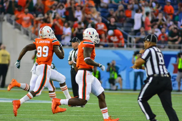 West Virginia Mountaineers Affronta Miami Hurricanes Durante 71St Russell Bowl — Foto Stock