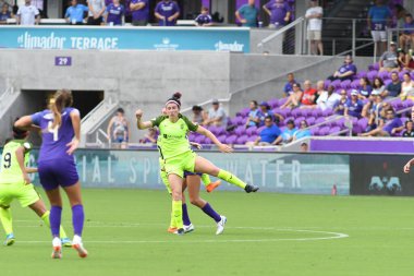 Orlando Pride 21 Temmuz 2018 'de Orlando Florida' daki Exploria Stadyumu 'nda Seattle Reign FC' ye ev sahipliği yapmaktadır. Fotoğraf: Marty Jean-Louis
