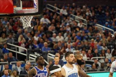 Orlando Magic, Philadelphia 76ers 'ı 13 Kasım 2019 Çarşamba günü Amway Center' da ağırlamaktadır. Fotoğraf: Marty Jean-Louis