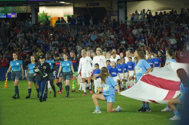 5 Mart 2020 'de Orlando Florida' daki Exploria Stadyumu 'nda düzenlenen 2020 SheBelieves Kupası' nda ABD - İngiltere Karşılaşması 