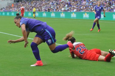 Orlando Pride 22 Nisan 2017 'de Orlando City Stadyumu' nda Washington Spirit 'e ev sahipliği yaptı..  