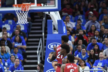 Orlando Magic 17 Ekim 2018 'de Orlando Florida' daki Amway Center 'da Miami Heat' i sunar..  