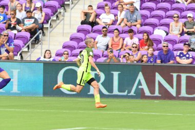 Orlando Pride 21 Temmuz 2018 'de Orlando Florida' daki Exploria Stadyumu 'nda Seattle Reign FC' ye ev sahipliği yapmaktadır. Fotoğraf: Marty Jean-Louis