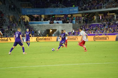 Orlando City 21 Temmuz 2019 tarihinde Florida, Orlando 'da Exploria Stadyumu' nda New York Red Bulls 'a ev sahipliği yaptı..