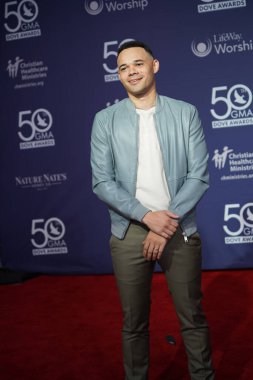 15 Ekim 2019 'da Nashville, Tennessee' deki Linbscome Üniversitesi 'nde verilen 50. GMA Dove Ödülleri sırasında kırmızı halı. 