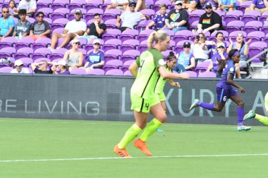 Orlando Pride 21 Temmuz 2018 'de Orlando Florida' daki Exploria Stadyumu 'nda Seattle Reign FC' ye ev sahipliği yapmaktadır. Fotoğraf: Marty Jean-Louis
