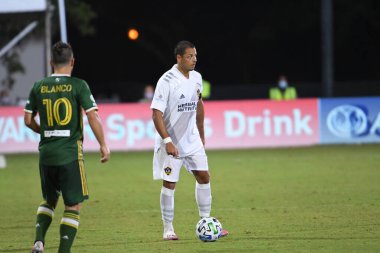 Los Angeles Galaksisi, 14 Temmuz 2020 'de Orlando Florida ABD' deki ESPN Vahşi Spor Dünyası 'nda düzenlenen MLS Sırt Turnuvası sırasında Portland Timbers ile karşı karşıya geldi..