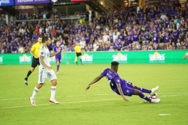 Orlando City SC, 19 Haziran 2019 Çarşamba günü Orlando 'daki Exploria Stadyumu' nda düzenlenen ABD Açık Kupası sırasında New England Devrimi 'ne ev sahipliği yaptı.