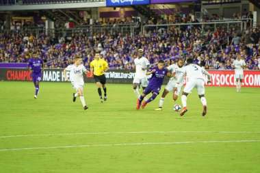 Orlando City SC, 19 Haziran 2019 Çarşamba günü Orlando 'daki Exploria Stadyumu' nda düzenlenen ABD Açık Kupası sırasında New England Devrimi 'ne ev sahipliği yaptı.