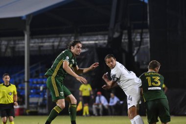 Los Angeles Galaksisi, 14 Temmuz 2020 'de Orlando Florida ABD' deki ESPN Vahşi Spor Dünyası 'nda düzenlenen MLS Sırt Turnuvası sırasında Portland Timbers ile karşı karşıya geldi..