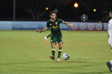 Los Angeles Galaksisi, 14 Temmuz 2020 'de Orlando Florida ABD' deki ESPN Vahşi Spor Dünyası 'nda düzenlenen MLS Sırt Turnuvası sırasında Portland Timbers ile karşı karşıya geldi.