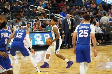 Orlando Magic, Philadelphia 76ers 'ı 13 Kasım 2019 Çarşamba günü Amway Center' da ağırlamaktadır. Fotoğraf: Marty Jean-Louis