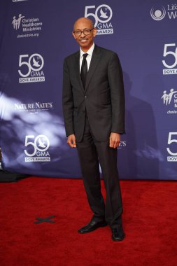 15 Ekim 2019 'da Nashville, Tennessee' deki Linbscome Üniversitesi 'nde verilen 50. GMA Dove Ödülleri sırasında kırmızı halı. 