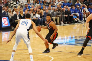 Orlando Magic 19 Nisan 2019 Cuma günü Orlando Florida 'daki Amway Arena' daki NBA Playoff 1 'de Toronto Rapçileri' ne ev sahipliği yapıyor.