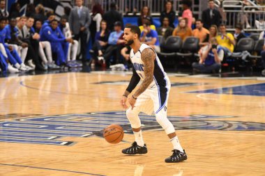 Orlando Magic 25 Ekim 2018 'de Orlando Florida' daki Amway Center 'da Portland Trail Blazers' ı sunar.. 