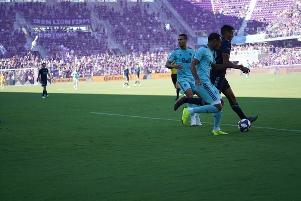 Orlando City Acoge Vancouver Whitecaps Orlando City Stadium Sábado Abril — Foto de Stock