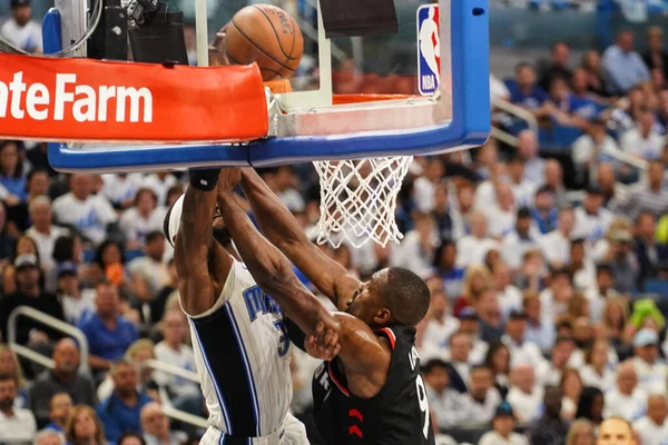 Orlando Magic Hosts Toronto Rapters Nba Playoff Amway Arena Orlando — Stock Photo, Image