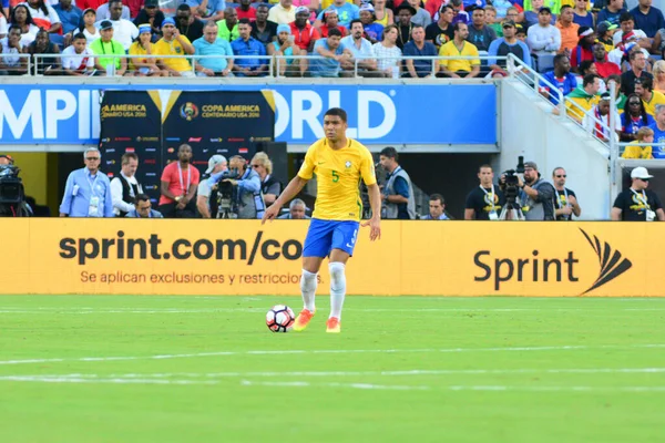 Brasil Enfrenta Haití Durante Copa América Centenario Orlando Florida Camping — Foto de Stock