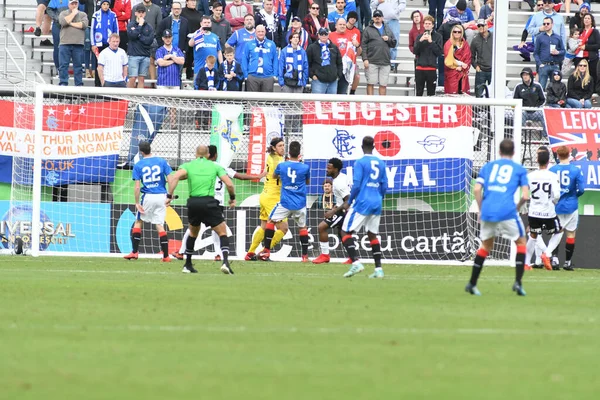 Rangers Corinthians Durante Copa Flórida Spectrum Stadium Janeiro 2018 Orlando — Fotografia de Stock