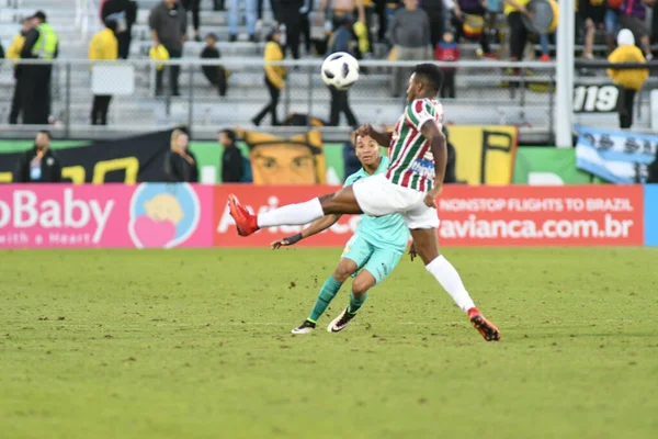 Fluminense Barcelona Během Floridského Poháru Stadionu Spectrum Ledna 2018 Orlandu — Stock fotografie