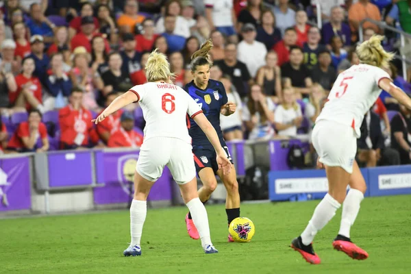 5 Mart 2020 'de Orlando Florida' daki Exploria Stadyumu 'nda düzenlenen 2020 SheBelieves Kupası' nda ABD - İngiltere Karşılaşması 