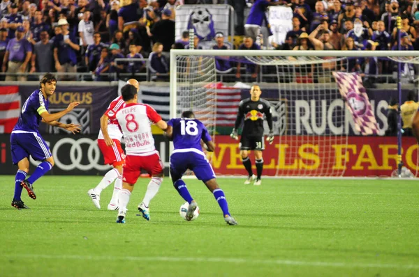 Orlando City Hospeda New York Red Bulls Camping World Stadium — Fotografia de Stock