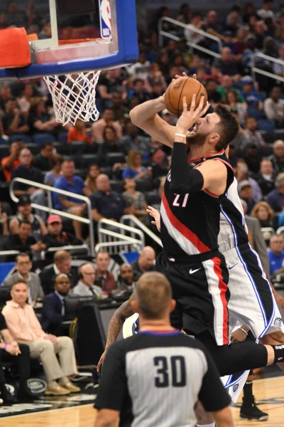 Orlando Magic 25 Ekim 2018 'de Orlando Florida' daki Amway Center 'da Portland Trail Blazers' ı sunar..