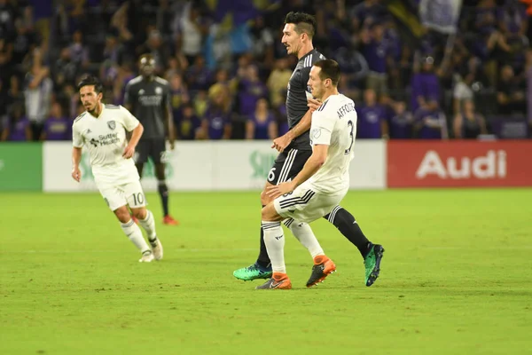 Orlando City 21 Nisan 2018 'de Orlando Florida' daki Exploria Stadyumu 'nda San Jose depremlerine ev sahipliği yaptı..  
