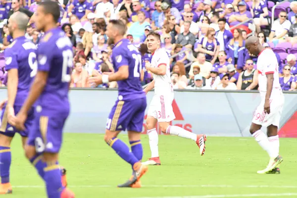 Orlando City, 31 Mart 2018 'de Orlando Florida' daki Exploria Stadyumu 'nda New York Red Bulls' a ev sahipliği yaptı..  