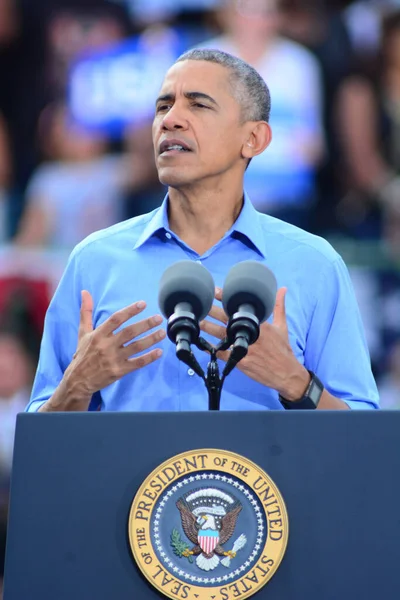 Presidente Barack Obama Habla Mitin Campaña Estadio Heritage Park Osceola — Foto de Stock