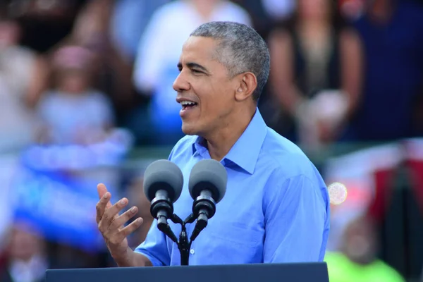 Président Barack Obama Prend Parole Lors Rassemblement Campagne Stade Osceola — Photo