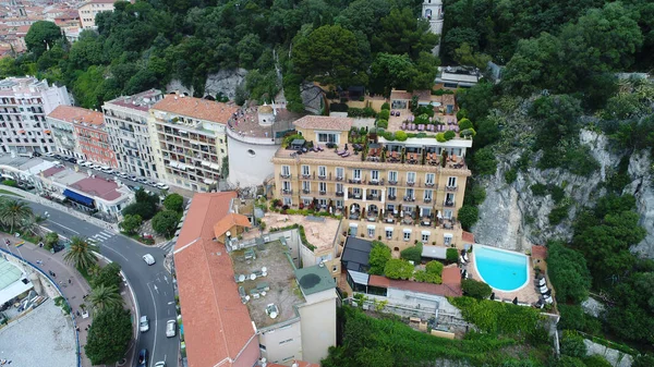 Vista Aérea Cidade Fachadas Belos Edifícios Vista Urbana Sul França — Fotografia de Stock