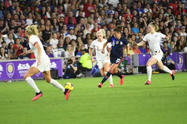 5 Mart 2020 'de Orlando Florida' daki Exploria Stadyumu 'nda düzenlenen 2020 SheBelieves Kupası' nda ABD - İngiltere Karşılaşması 