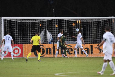 Los Angeles Galaksisi, 14 Temmuz 2020 'de Orlando Florida ABD' deki ESPN Vahşi Spor Dünyası 'nda düzenlenen MLS Sırt Turnuvası sırasında Portland Timbers ile karşı karşıya geldi..