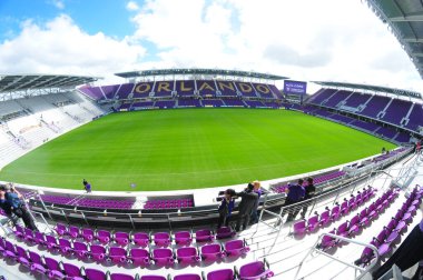 24 Şubat 2017 'de Orlando Florida' daki New Orlando City Stadyumu için kurdele kesme töreni