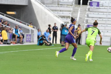 Orlando Pride 21 Temmuz 2018 'de Orlando Florida' daki Exploria Stadyumu 'nda Seattle Reign FC' ye ev sahipliği yapmaktadır. Fotoğraf: Marty Jean-Louis