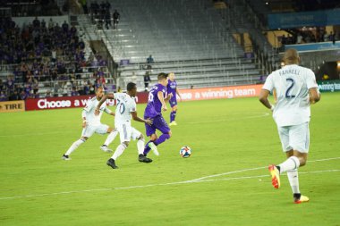 Orlando City SC, 19 Haziran 2019 Çarşamba günü Orlando 'daki Exploria Stadyumu' nda düzenlenen ABD Açık Kupası sırasında New England Devrimi 'ne ev sahipliği yaptı.