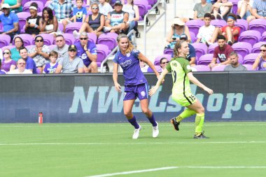 Orlando Pride 21 Temmuz 2018 'de Orlando Florida' daki Exploria Stadyumu 'nda Seattle Reign FC' ye ev sahipliği yapmaktadır. Fotoğraf: Marty Jean-Louis