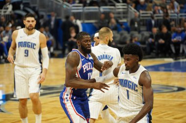 Orlando Magic, Philadelphia 76ers 'ı 13 Kasım 2019 Çarşamba günü Amway Center' da ağırlamaktadır. Fotoğraf: Marty Jean-Louis