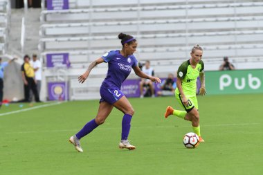 Orlando Pride 21 Temmuz 2018 'de Orlando Florida' daki Exploria Stadyumu 'nda Seattle Reign FC' ye ev sahipliği yapmaktadır. Fotoğraf: Marty Jean-Louis