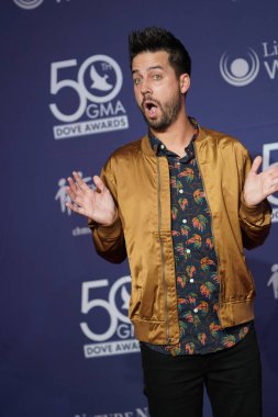 15 Ekim 2019 'da Nashville, Tennessee' deki Linbscome Üniversitesi 'nde verilen 50. GMA Dove Ödülleri sırasında kırmızı halı. 