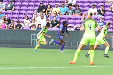 Orlando Pride 21 Temmuz 2018 'de Orlando Florida' daki Exploria Stadyumu 'nda Seattle Reign FC' ye ev sahipliği yapmaktadır. Fotoğraf: Marty Jean-Louis