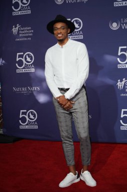 15 Ekim 2019 'da Nashville, Tennessee' deki Linbscome Üniversitesi 'nde verilen 50. GMA Dove Ödülleri sırasında kırmızı halı. 