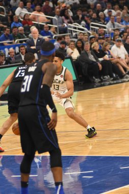 Orlando Magic, 19 Ocak 2019 Cumartesi günü Orlando Florida 'daki Amway Arena' da Milwaukee Doları 'na ev sahipliği yapıyor..